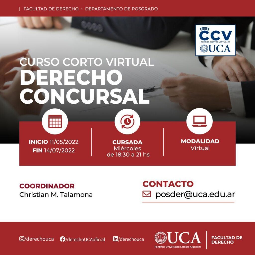 Curso Corto Virtual sobre Derecho Concursal 